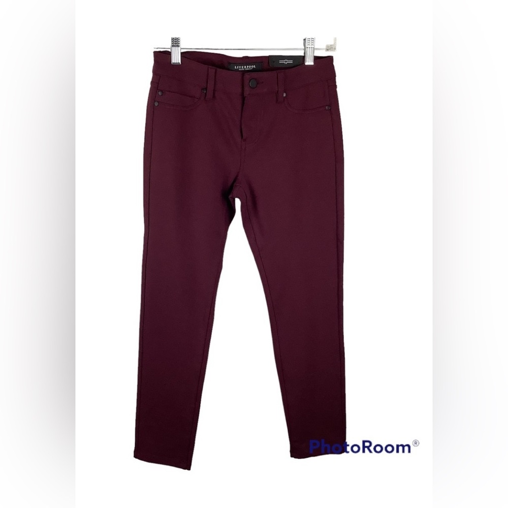 Liverpool Jeans Co. Burgundy Skinny Jeggings